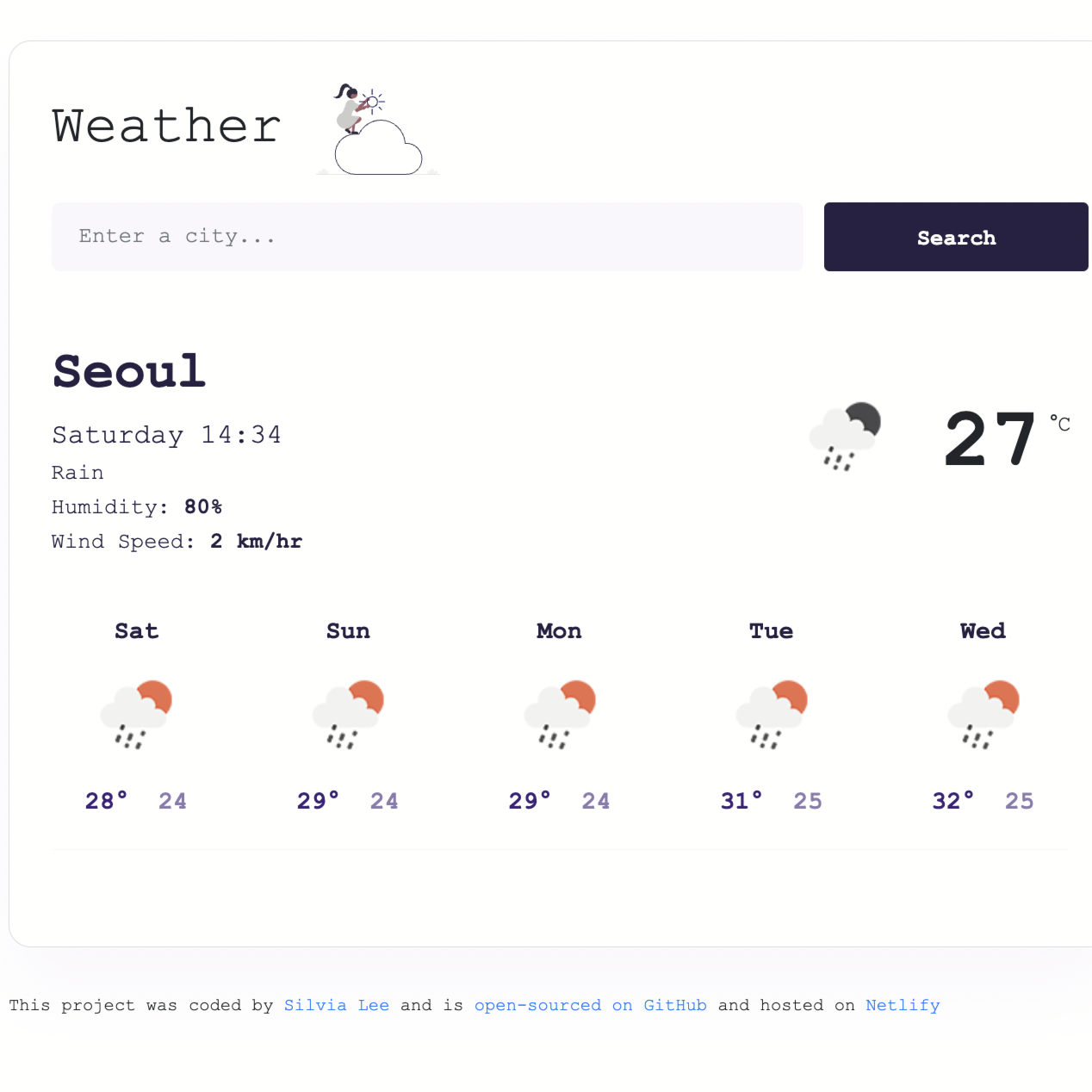 Weather project preview